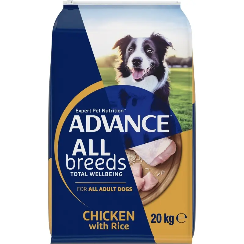 Advance All Breeds Adult Dry Dog Food Chicken with Rice 20kg