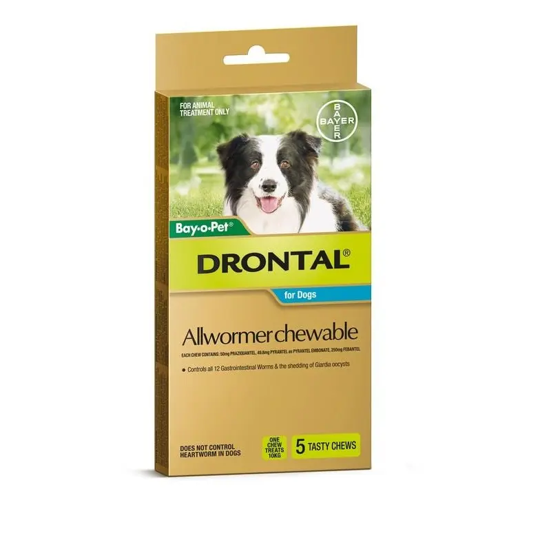 Drontal Dog Wormer Chews 5 x 10kg