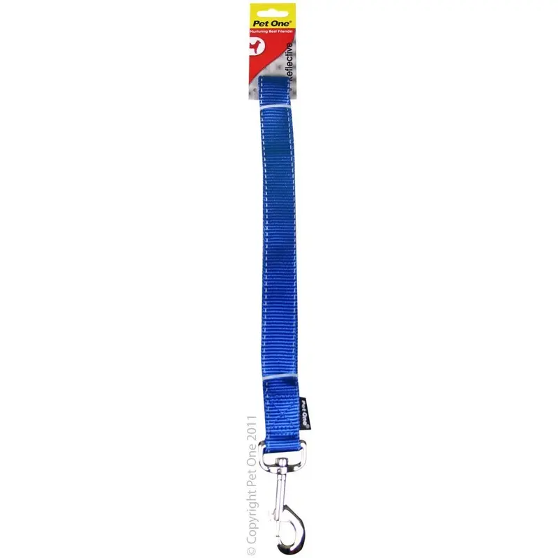 Pet One Lead Nylon Reflective 25mm 120cm