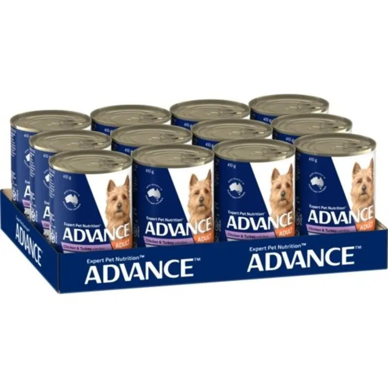 Advance Wet Dog Food Adult Chicken And Turkey 12x410g