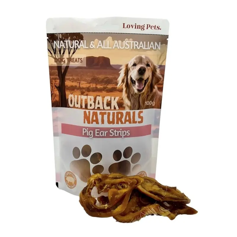 Loving Pets Dog Treats Pig Ear Strips 100gm