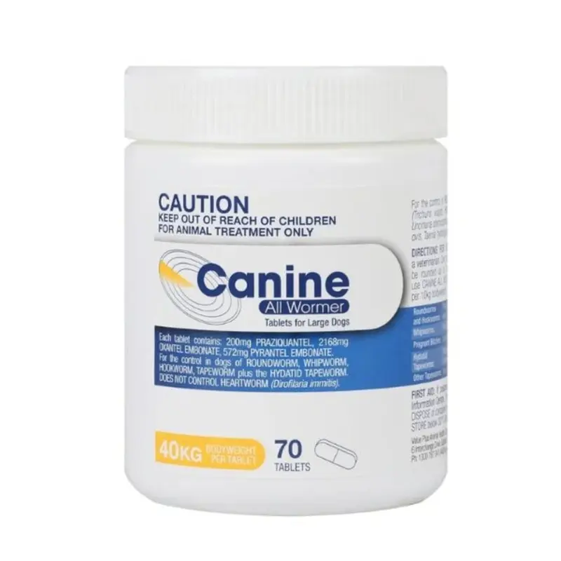 Canine All Wormer 40kg Tablet