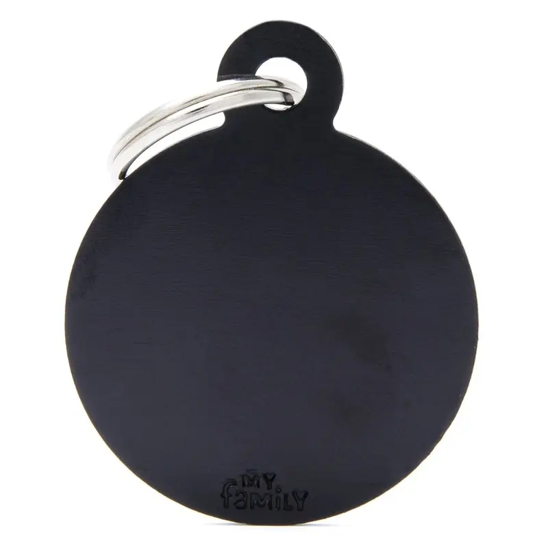 My Family Pet Tag Basic Circle Black