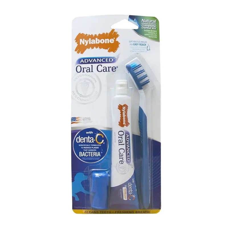 Nylabone Advanced Oralcare - Natural Dental Kit For Dogs