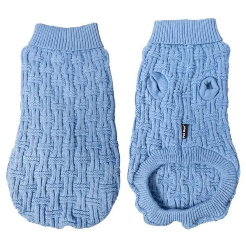 Pet One Dog Coat Komfy Knit Jumper Icelandic Blue