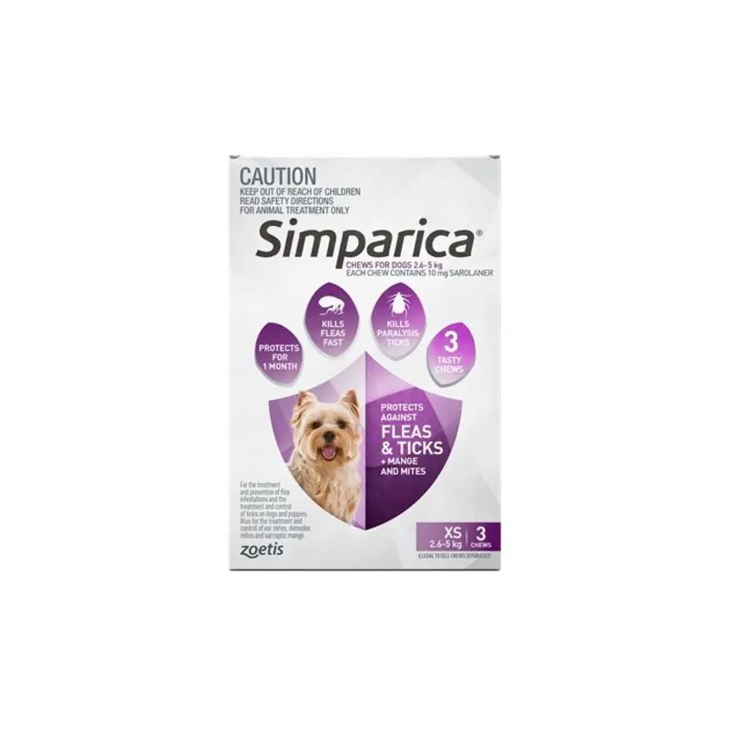 Simparica 2.6kg To 5kg 3 Chews