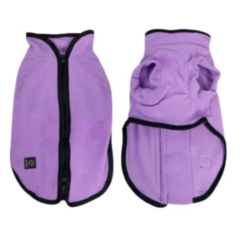 Pet One Dog Coat Jump Suit Heavy Fleece Zip Up Purple