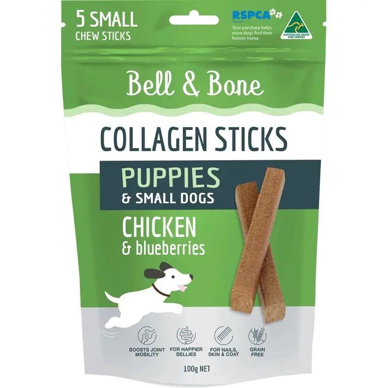 Bell & Bone - Collagen Chew Sticks for Puppies and Small Dogs - Chicken