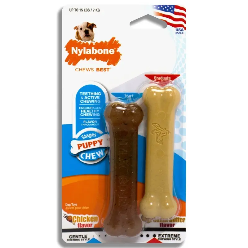 Nylabone Variety Puppy Twin Pack