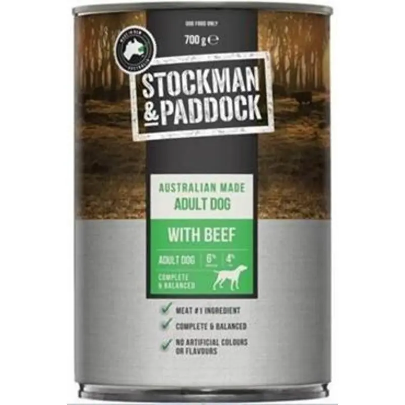 Stockmans Paddock Wet Dog Food Beef Loaf 12x700g