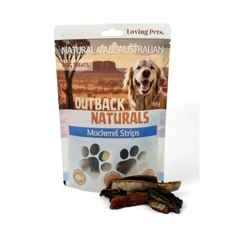 Loving Pets Dog Treats Mackerel Strips 80g