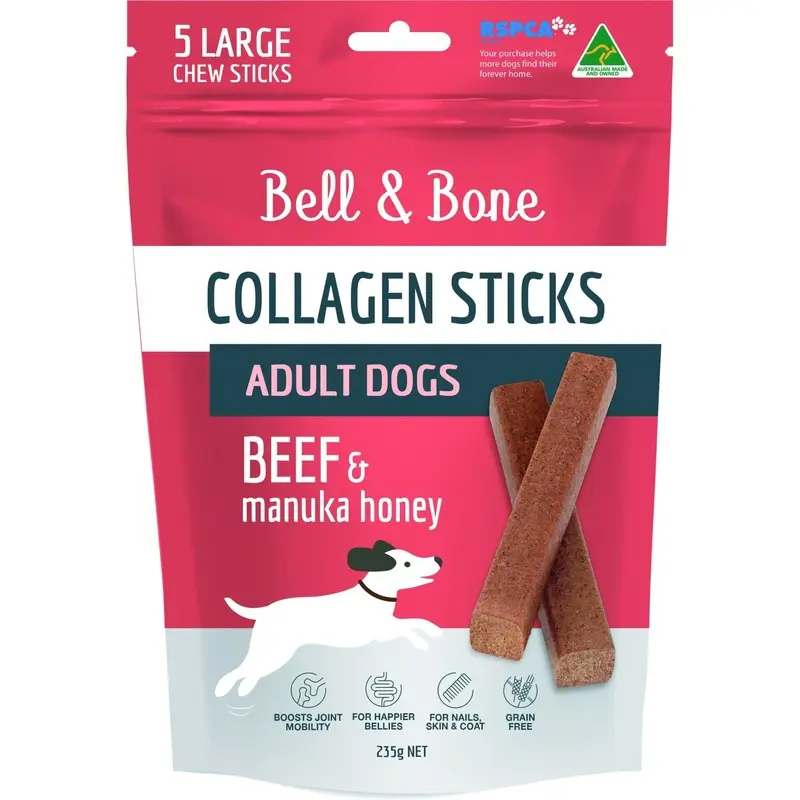 Bell & Bone - Collagen Chew Sticks for Adult Dogs - Beef