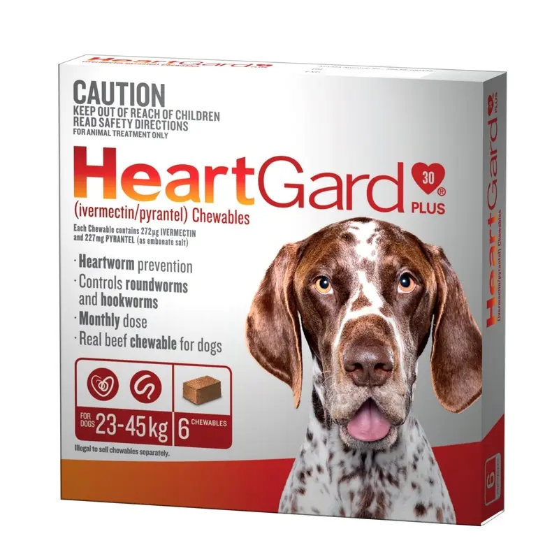 HeartGard Plus Brown 23-45kg Large 6 Pack