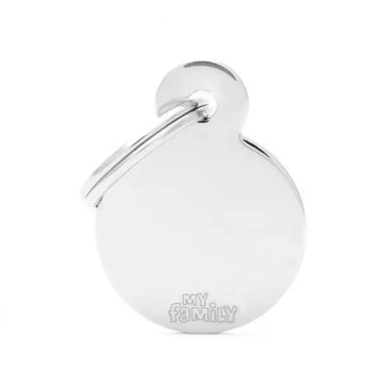 My Family Pet Tag Basic Circle Chrome