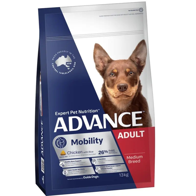 Advance Dry Dog Food Mobility Medium Breed Chicken 13kg