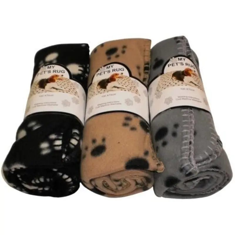 Polar Fleece Blanket with Paw Print K9