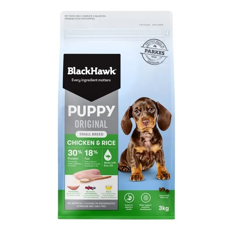 Black Hawk Dry Dog Food Puppy Small Breed Chicken and Rice