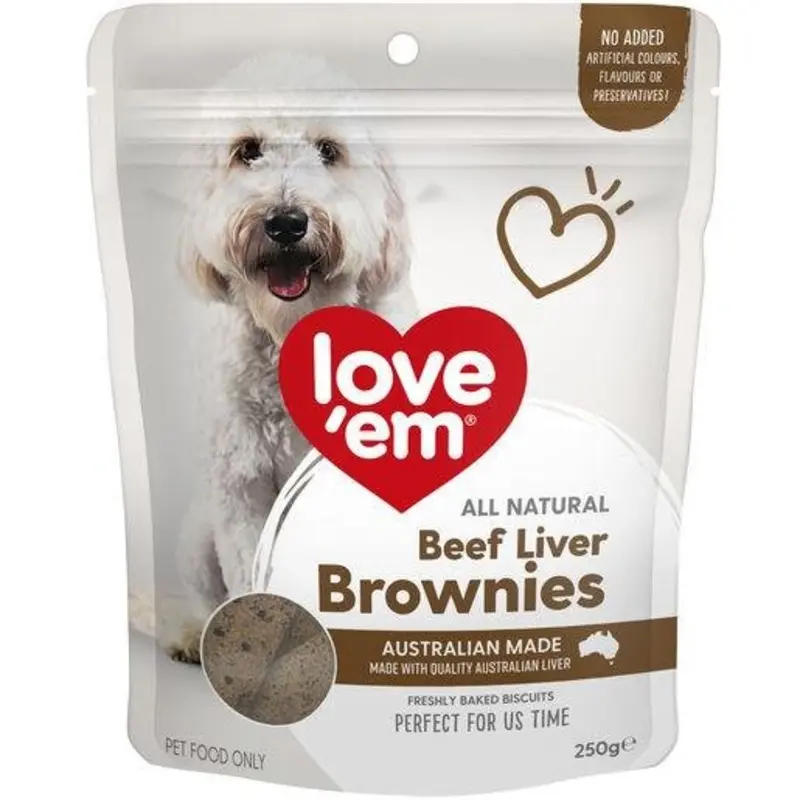 Love Em Beef Liver Brownie 250g