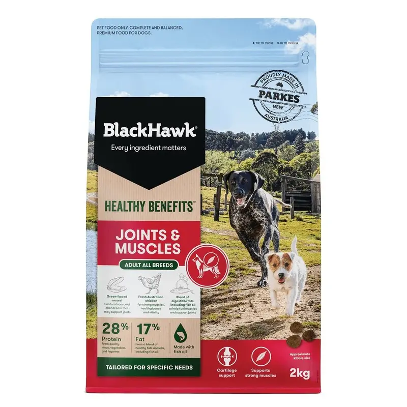 Black Hawk Dry Dog Food Healthy Benefits Joints and Muscles