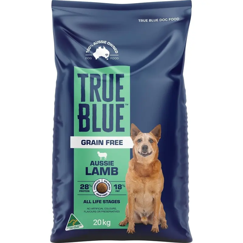 True Blue Grain Free Dry Dog Food Lamb 20kg
