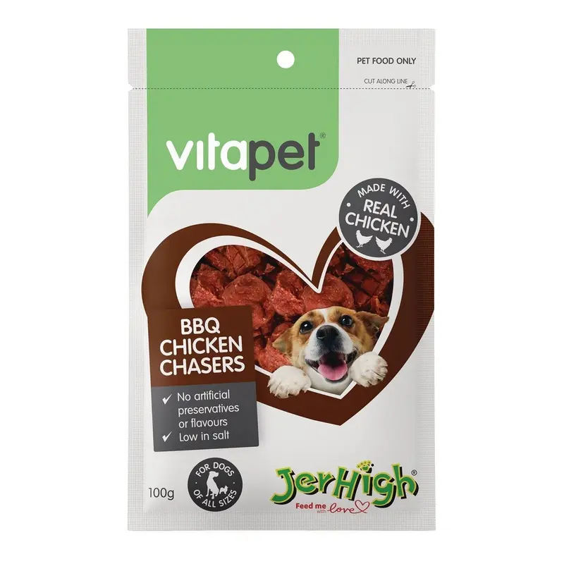 Vitapet Jerhigh BBQ Chicken Chasers 100g