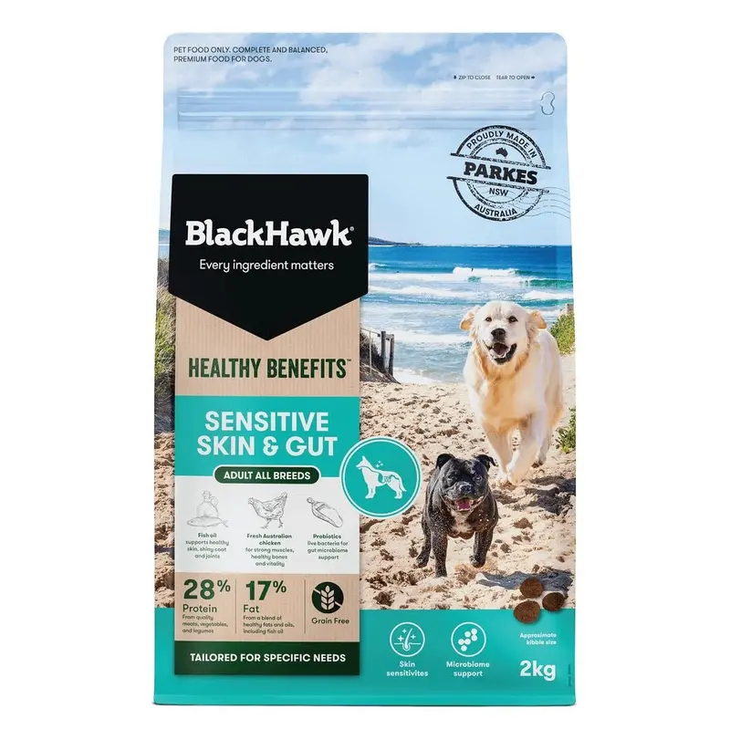 Black Hawk Dry Dog Food Healthy Benefits Sensitive Skin and Gut