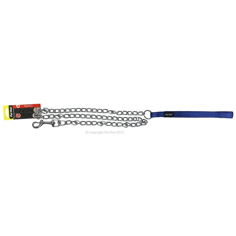 Pet One Lead Padded Chain 120cm Blue
