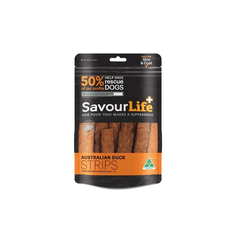 SavourLife Australian Made Duck Strips 150g