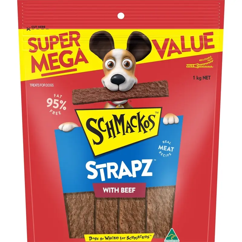 Schmackos Strapz 1kg Beef