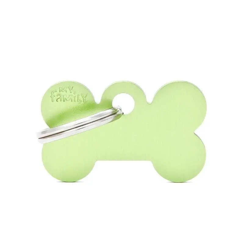My Family Pet Tag Basic Bone Lime