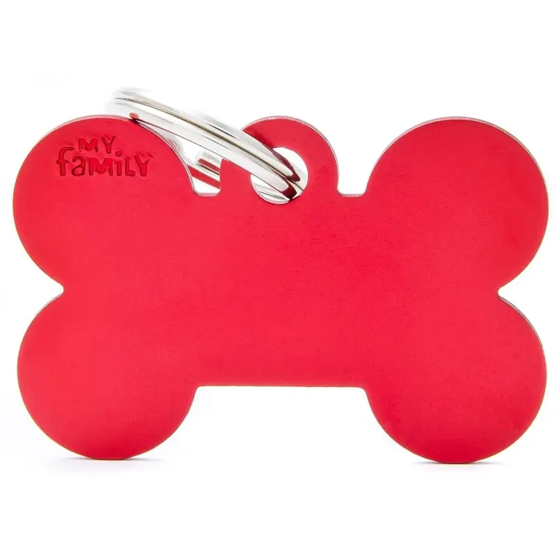 My Family Pet Tag Basic Bone Red
