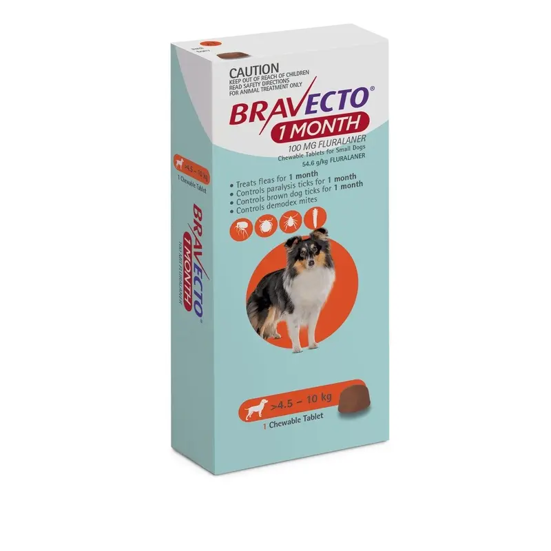 Bravecto 1 Month Chew for Dogs 4.5-10kg