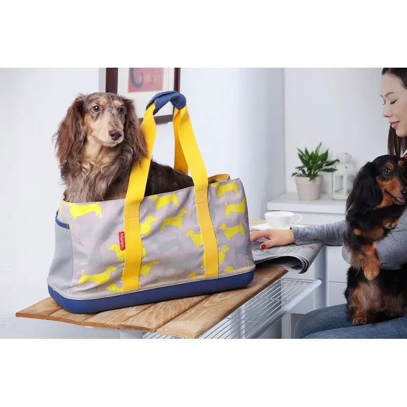 Carrier - Tote Sausage Dog Dachshunds Yellow Ibiyaya