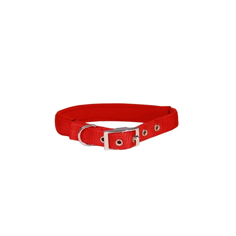 Beau Pets Collar Nylon/Neoprene Back 19mm Red