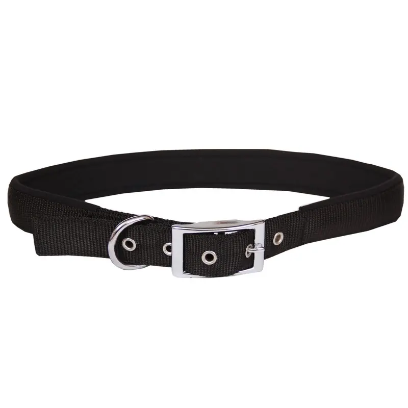 Beau Pets Collar Nylon/Neoprene Back 25mm x 70cm Black