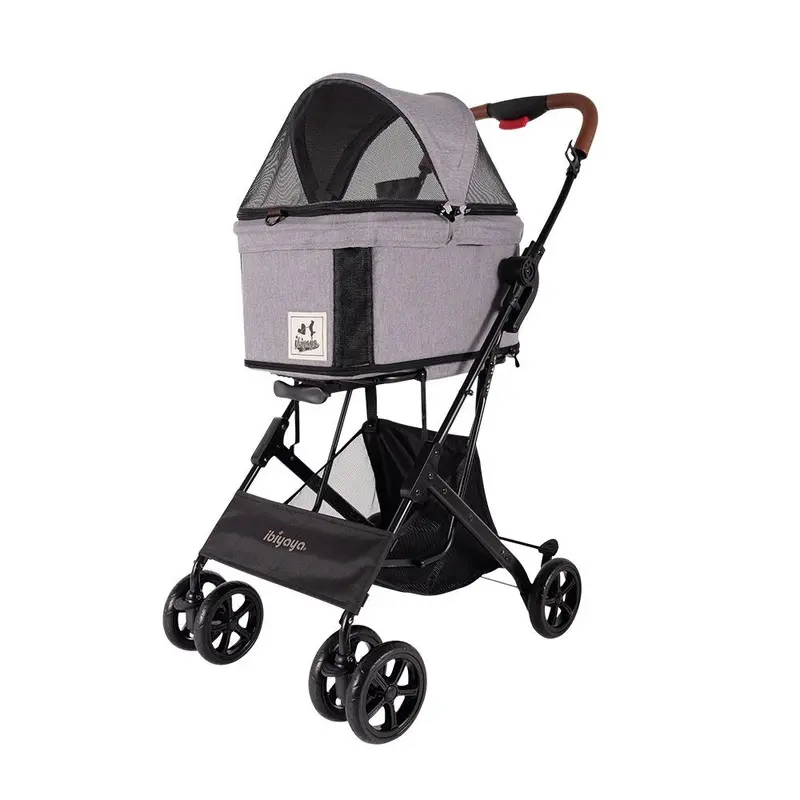 Ibiyaya Travois Tri-fold Pet Travel Stroller Nimbus Gray