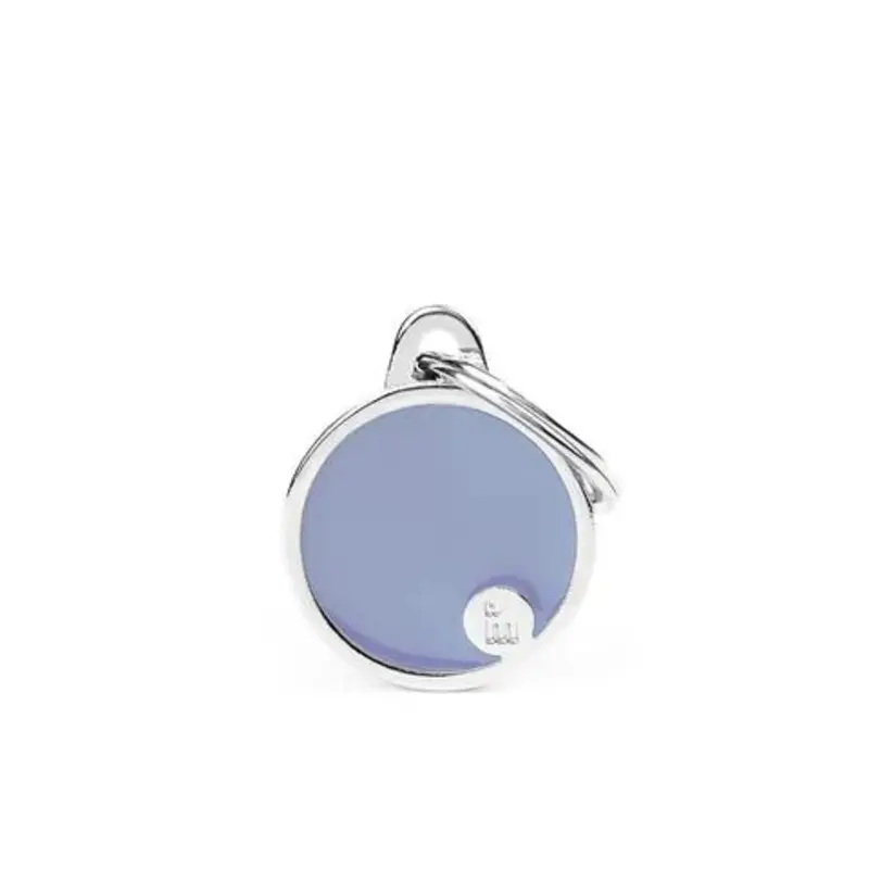 My Family Pet Tag Handmade Circle Lilac Small