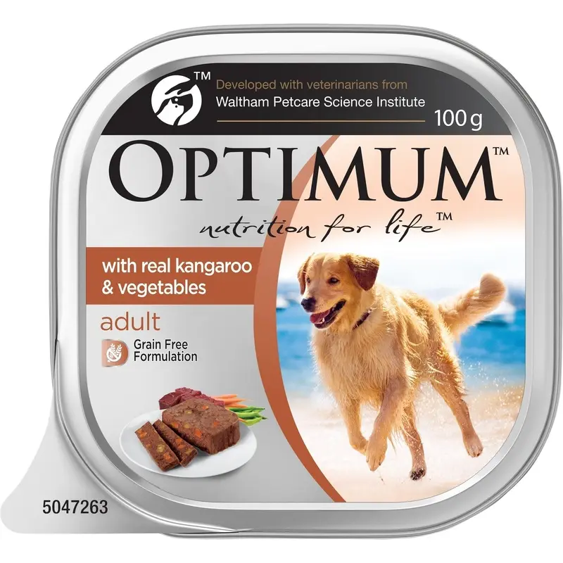 Optimum Wet Dog Food Kangaroo & Vegetable 100g