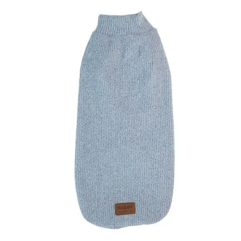 Kazoo Dog Coat Plush Polo Jumper Blue