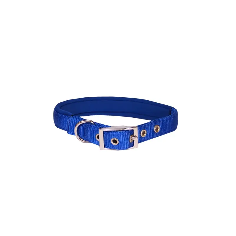 Beau Pets Collar Nylon/Neoprene Back 19mm Blue