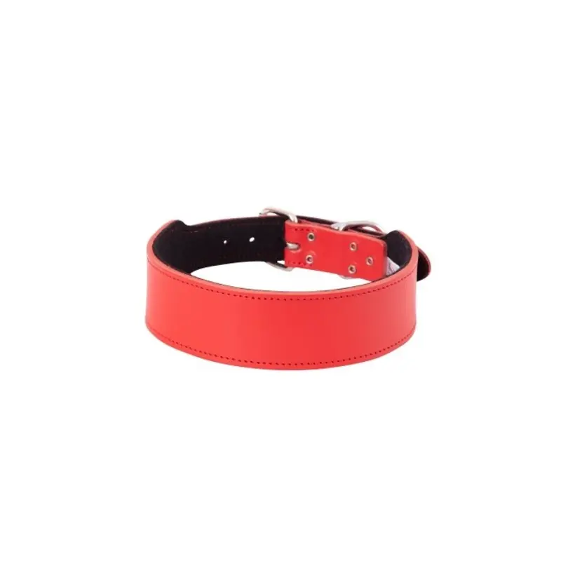 Beau Pets Collar Staffy Plain Red
