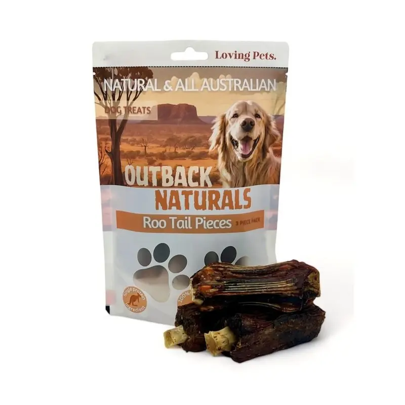 Loving Pets Dog Treats Kangaroo Tail Pieces 3 Pack