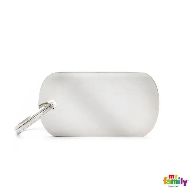 My Family Pet Tag Basic Military Chrome