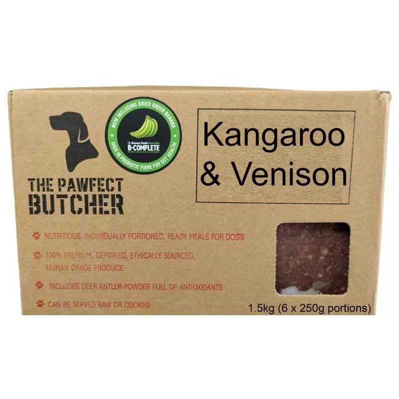 The Pawfect Butcher Venison and Kangaroo Raw Blend 6 x 250g