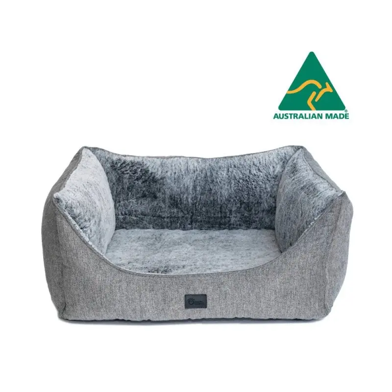Superior Pet Bed High Side Hideout Ortho Dog Bed Arctic Fur Small
