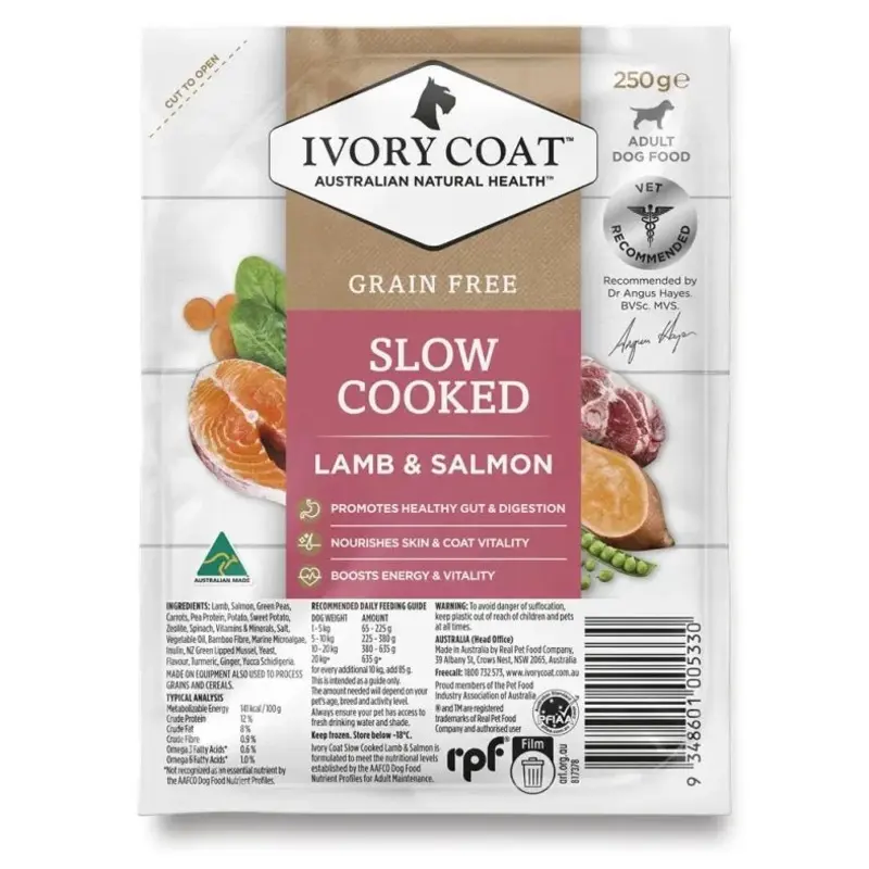 Ivory Coat Grain Free Slow Cooked Lamb and Salmon 250g