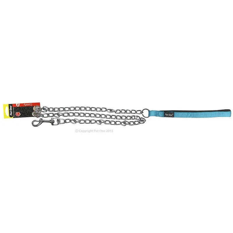 Pet One Lead Padded Chain 120cm Aqua