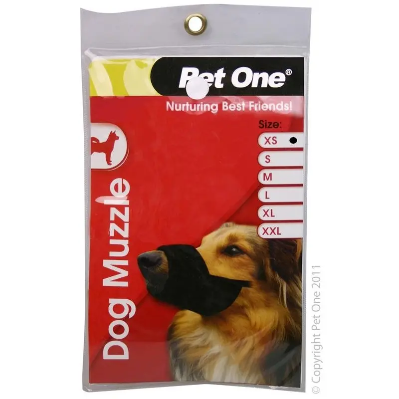 Pet One Muzzle Nylon Black