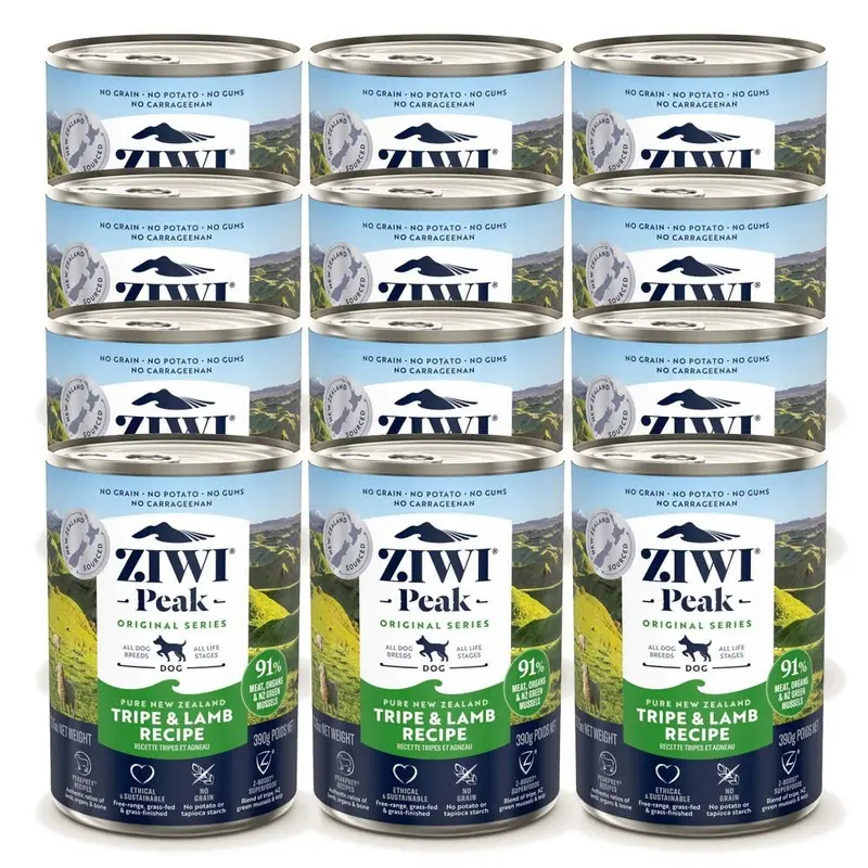 Ziwi Peak Wet Dog Food Tripe & Lamb 12x390g