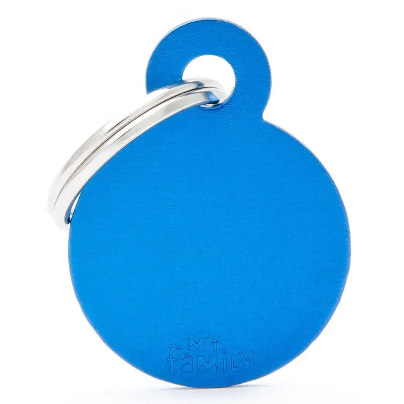 My Family Pet Tag Basic Circle Blue
